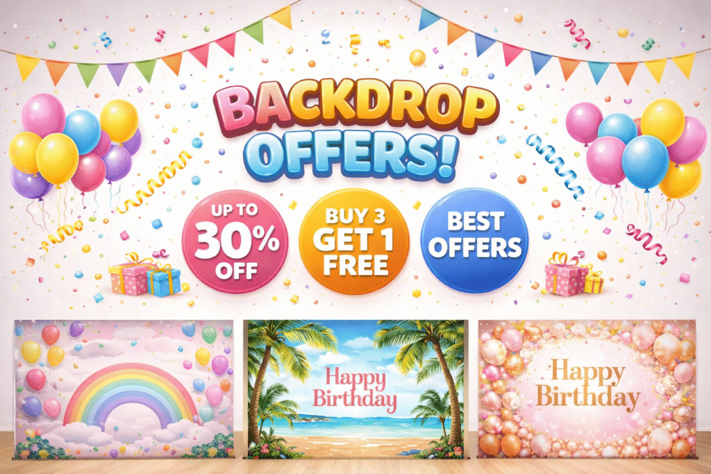 party backdrop offers and decorations
